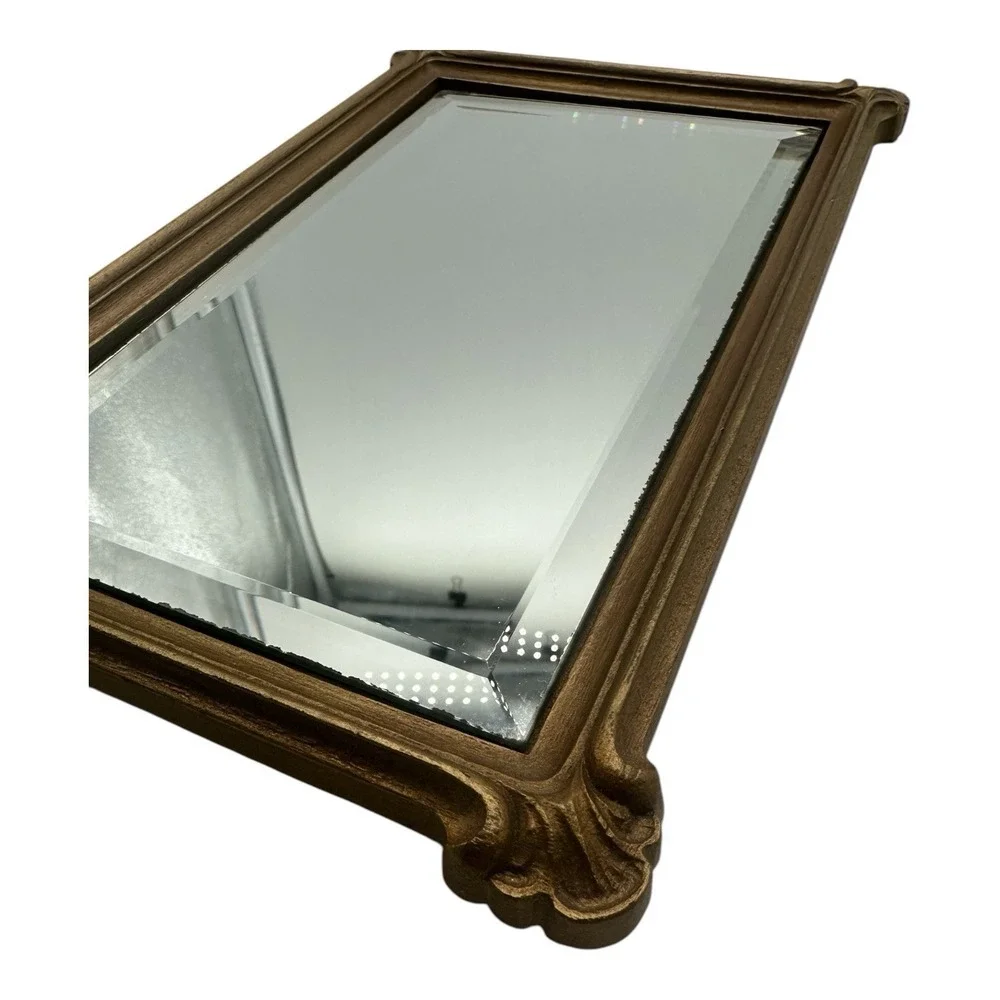 Vintage HOMCO Beveled Gold Vanity Wall Mirror Hollywood  #2623 USA 1985 10